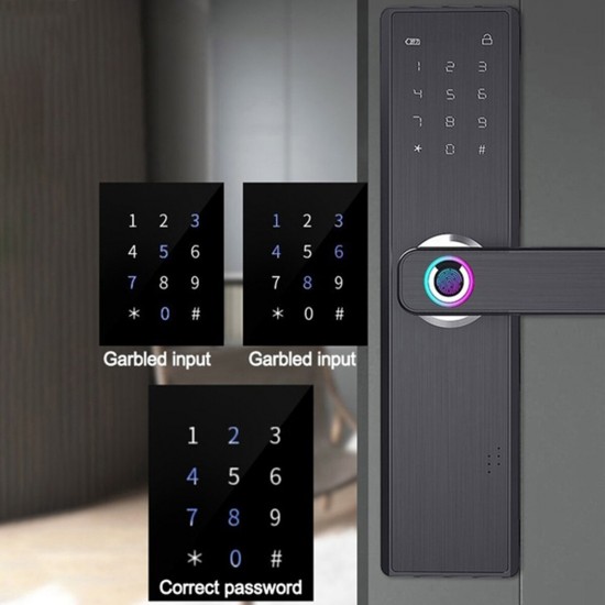 4 in 1 Smart Door Lock Keyless Security Fingerprint & Password Door Lock 4 in 1 Smart Door Lock Keyless Security Fingerprint & Password Door Lock