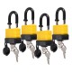 4pcs 40mm Keyed Alike Waterproof Gate Door Padlock with 8 Same Key