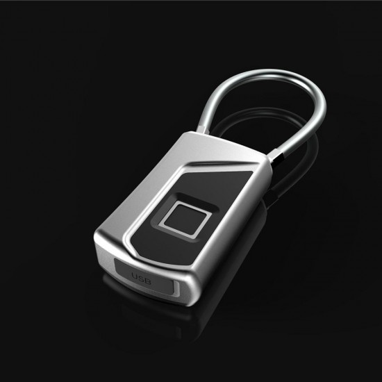 L1 USB Water Resistant Fingerprint Reader Smart Lock Keyless Padlock Anti Theft Safety Door Lock