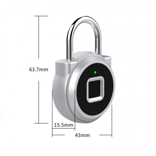 P10 Smart Keyless Fingerprint Lock Anti-Theft Security Padlock Door Luggage Case Lock