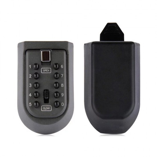 BH001 Wall-mounted Outdoor Key Storage Lock Box 10 Digit Push-Button Combination Password Key Safe Box