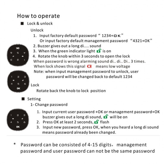 DIY Dry battery Digital Electronic Password Keypad Number Cabinet Code Door Lock drawer Locks Confused password function DIY Dry battery Digital Electronic Password Keypad Number Cabinet Code Door Lock drawer Locks Confused password function