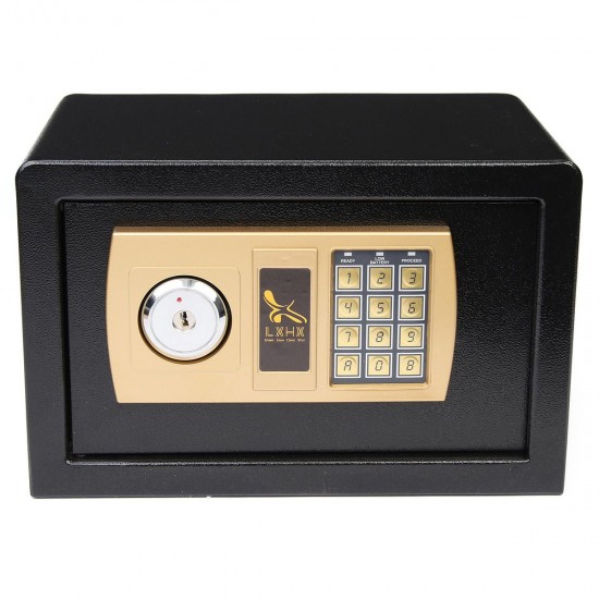 Digital Depository Drop Cash Safe Box Jewelry Home Hotel Lock Keypad Black