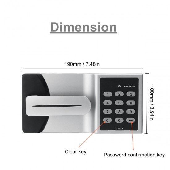 Electronic Cabinet Door Lock Smart Code Password Keypad Number Digital Security Lock