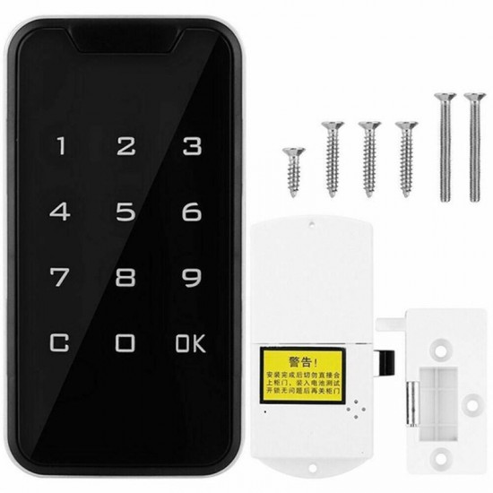 Electronic Digital Smart Password Keyless Door Lock Code Keypad Touch Screen