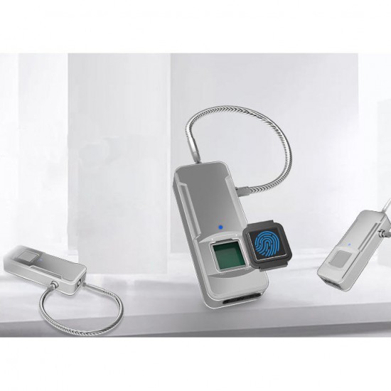 FL-P4 Pearl Black/Silver Ip65 Outdoor Waterproof Plastic Fingerprint Lock Biometric Padlock Portable Outdoor PodLock - Your Finger is Key FL-P4 Pearl Black/Silver Ip65 Outdoor Waterproof Plastic Fingerprint Lock Biometric Padlock Portable Outdoor PodLock - Your Finger is Key