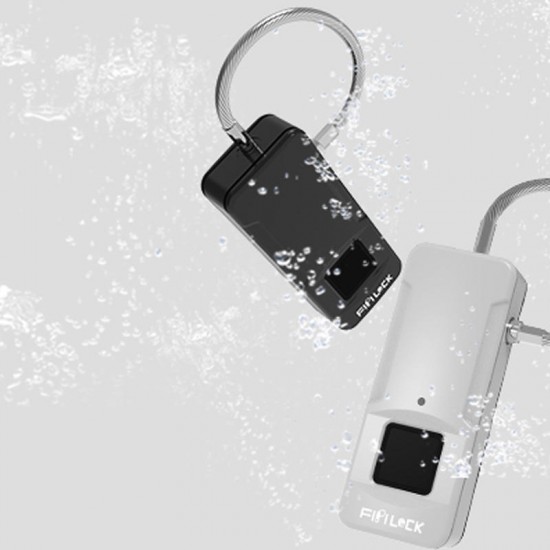 FL-P4 Pearl Black/Silver Ip65 Outdoor Waterproof Plastic Fingerprint Lock Biometric Padlock Portable Outdoor PodLock - Your Finger is Key FL-P4 Pearl Black/Silver Ip65 Outdoor Waterproof Plastic Fingerprint Lock Biometric Padlock Portable Outdoor PodLock - Your Finger is Key