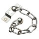 Front Security Door Chain Guard Strong Steel Home Safety Nickle Finish + 4Screws