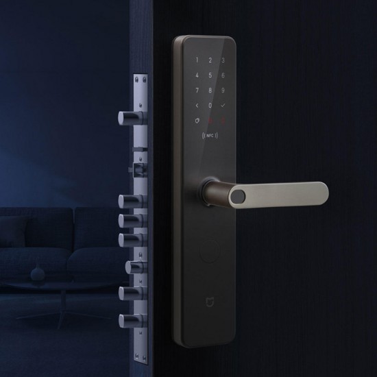 Intelligent Door Lock Grinding Gold Fingerprint Lock, Security Intelligent Smart Lock with WiFi APP Password RFID Unlock,Door Lock Electronic Hotels