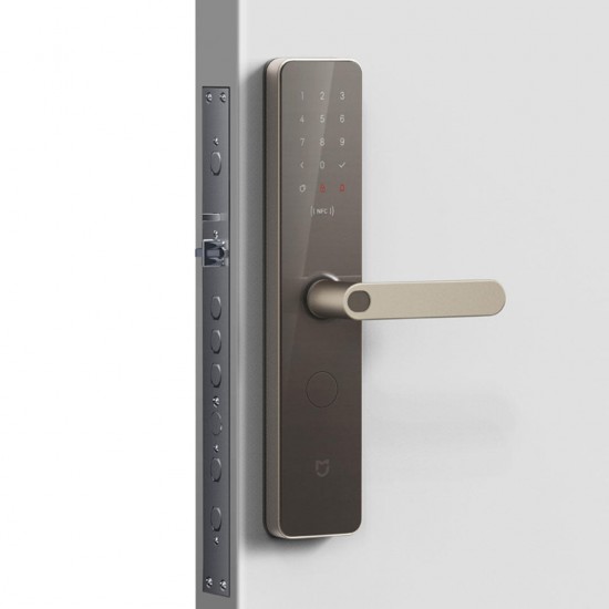 Intelligent Door Lock Grinding Gold Fingerprint Lock, Security Intelligent Smart Lock with WiFi APP Password RFID Unlock,Door Lock Electronic Hotels