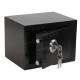 Iron Steel Black Key Operated Safe Box Money Cash Strong Steel for Home Office