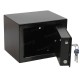 Iron Steel Black Key Operated Safe Box Money Cash Strong Steel for Home Office