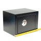 Iron Steel Black Key Operated Safe Box Money Cash Strong Steel for Home Office