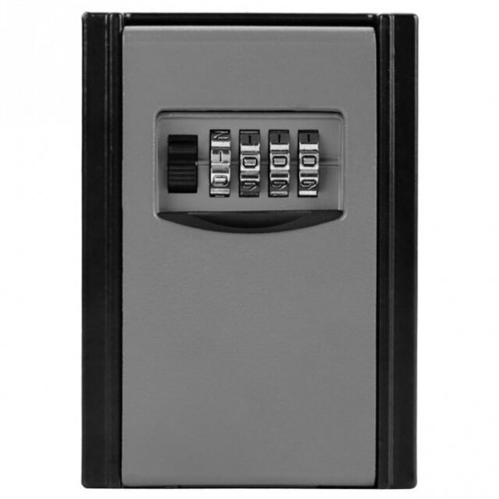 Key Lock Box 4 Digit Combination Wall Mount Key Storage Secret Box Storage Box Password Key Organizer Case Indoor Outdoor