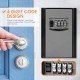 Key Lock Box 4 Digit Combination Wall Mount Key Storage Secret Box Storage Box Password Key Organizer Case Indoor Outdoor