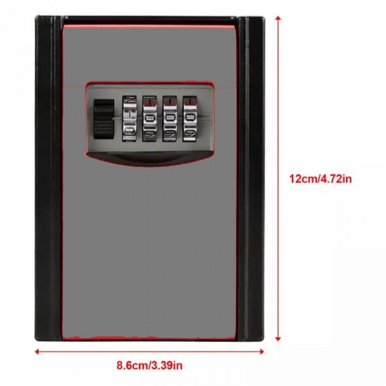 Key Lock Box 4 Digit Combination Wall Mount Key Storage Secret Box Storage Box Password Key Organizer Case Indoor Outdoor Key Lock Box 4 Digit Combination Wall Mount Key Storage Secret Box Storage Box Password Key Organizer Case Indoor Outdoor