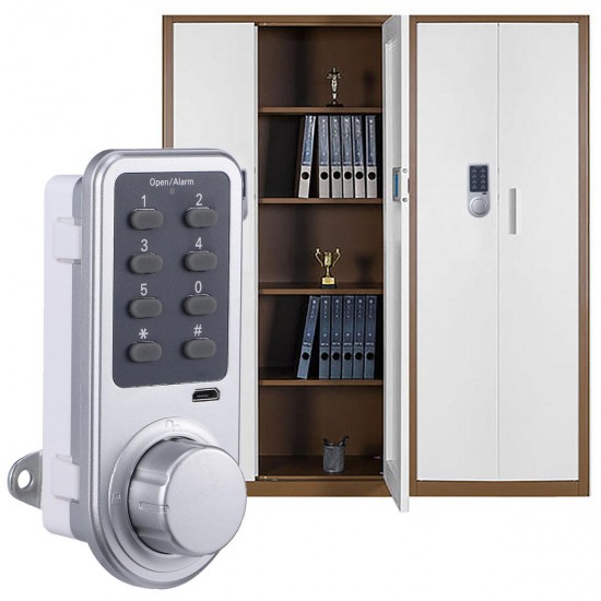 Keyless Cabinet Door Drawer Lock Battery Power Office Home Safety Security Code