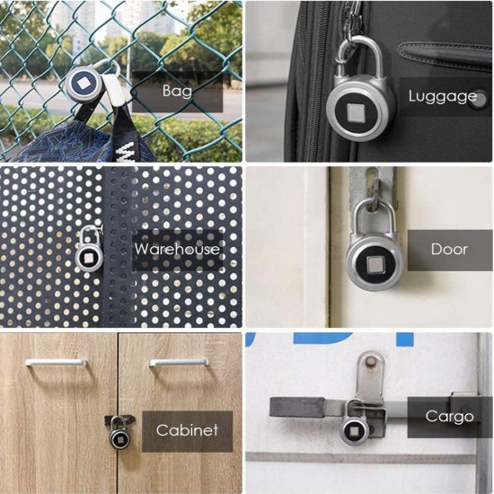 P2 Smart Keyless Fingerprint Lock Bluetooth Phone APP Unlock Waterproof Anti-Theft Padlock Door Lock