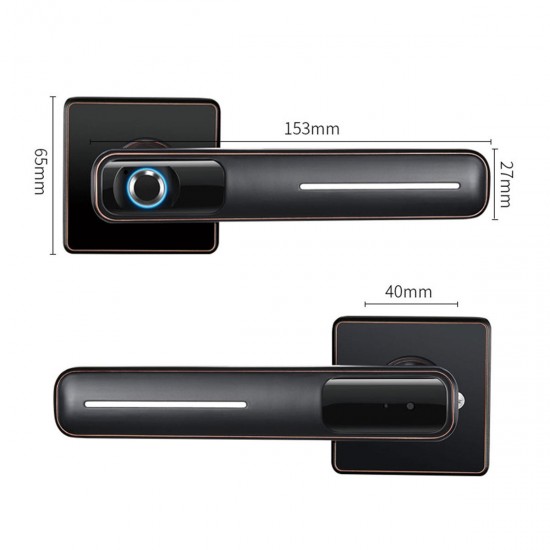 Security Electronic Fingerprint Door Lock Keys/Fingerprint Unlock Zinc Alloy Split Fingerprint Lock or Only Fingerprint Door handle