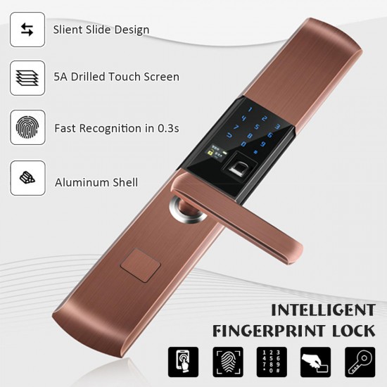 Security Electronic Smart Door Lock APP Touch Password Keypad Card Fingerprint