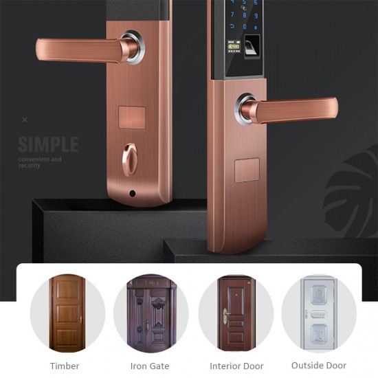 Security Electronic Smart Door Lock APP Touch Password Keypad Card Fingerprint