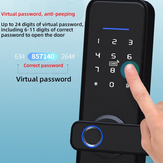 Security Electronic Smart Door Lock Touch Password Keypad Card Fingerprint Locks