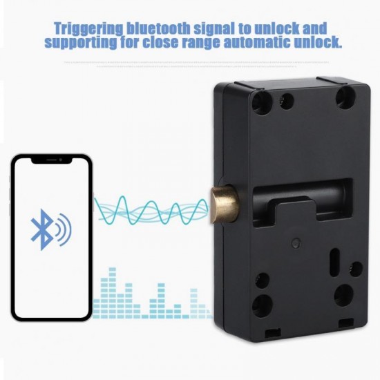 Smart Bluetooth Cabinet Drawer Lock Unmanned Container Security Door Lock No mechanical Key