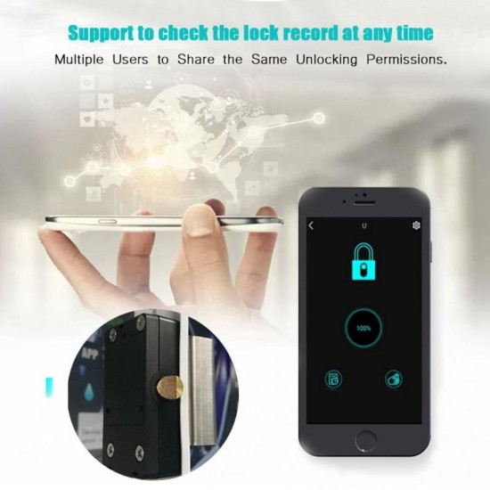 Smart Bluetooth Cabinet Drawer Lock Unmanned Container Security Door Lock No mechanical Key
