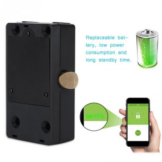 Smart Bluetooth Cabinet Drawer Lock Unmanned Container Security Door Lock No mechanical Key