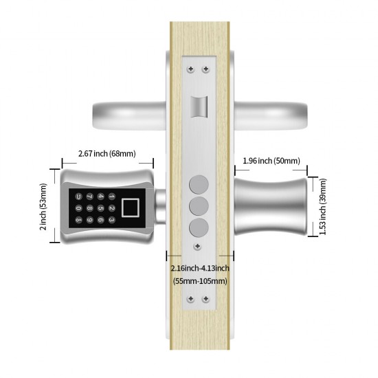 Smart Cylinder Lock EU Plug Electronic Door Lock Fingerprint Password Key 3-In-1 Voice Prompt for Home Apartment yl-71 Smart Cylinder Lock EU Plug Electronic Door Lock Fingerprint Password Key 3-In-1 Voice Prompt for Home Apartment yl-71