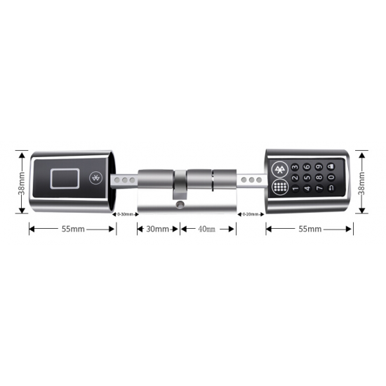 Smart Cylinder Lock EU Plug Electronic Door Lock Fingerprint Password Key 3-In-1 Voice Prompt for Home Apartment yl-71 Smart Cylinder Lock EU Plug Electronic Door Lock Fingerprint Password Key 3-In-1 Voice Prompt for Home Apartment yl-71