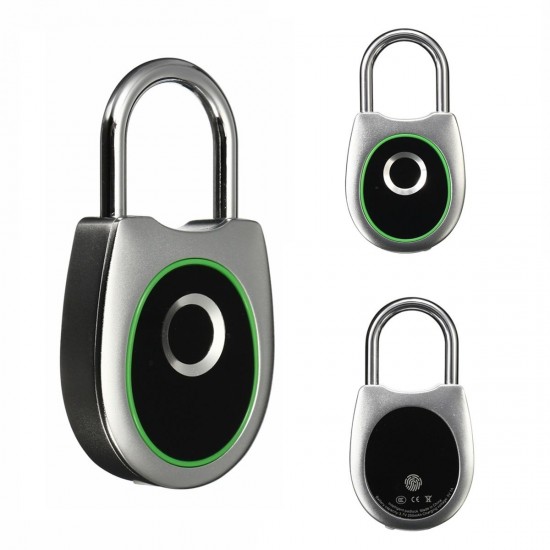 Smart USB Charging Fingerprint Lock Anti-Theft Keyless Lock Fingerprint Padlock Waterproof