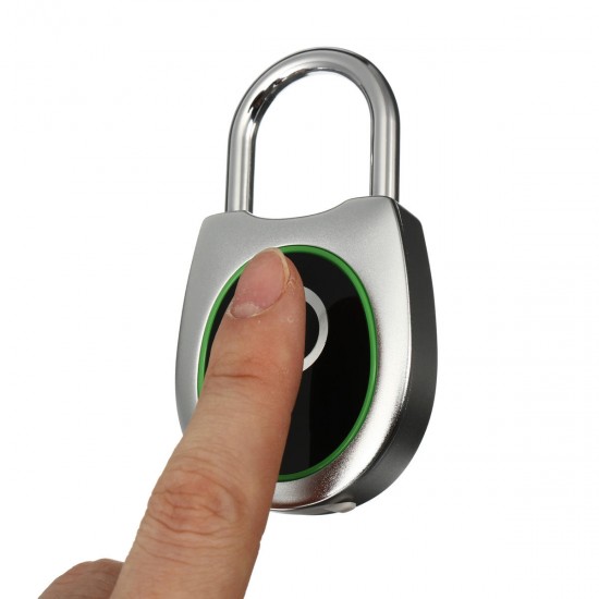 Smart USB Charging Fingerprint Lock Anti-Theft Keyless Lock Fingerprint Padlock Waterproof
