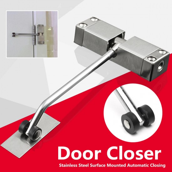 Stainless Steel Adjustable SurfacE Mounted Automatic Spring Closing Door Closer