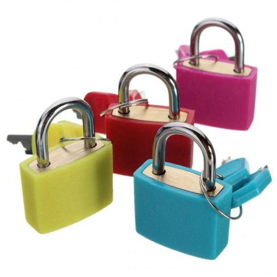 Travel Mini Brass Padlock with 2 keys Set Luggage Suitcase Bag Safe Secure Lock