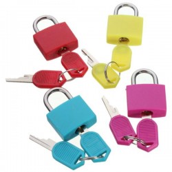 Travel Mini Brass Padlock with 2 keys Set Luggage Suitcase Bag Safe Secure Lock