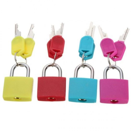 Travel Mini Brass Padlock with 2 keys Set Luggage Suitcase Bag Safe Secure Lock