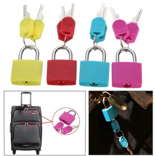 Travel Mini Brass Padlock with 2 keys Set Luggage Suitcase Bag Safe Secure Lock