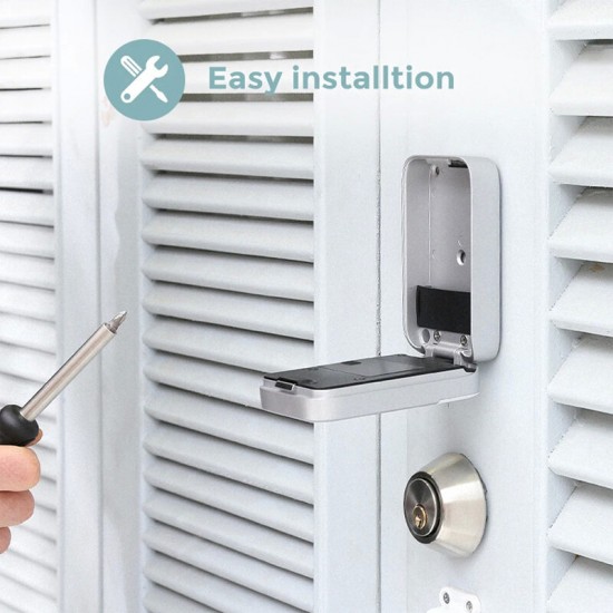 Tuya Smart Key Lock Box Fingeprint Key Safe Bluetooth Wireless Network Password Aluminum Alloy Key Storage Lock Box Weatherproof Tuya Smart Key Lock Box Fingeprint Key Safe Bluetooth Wireless Network Password Aluminum Alloy Key Storage Lock Box Weatherproof
