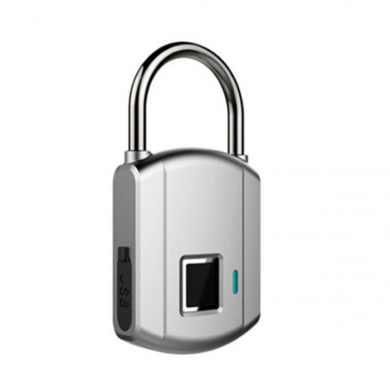 USB Smart Fingerprint Lock Anti Theft Padlock Keyless Door Luggage Case Lock