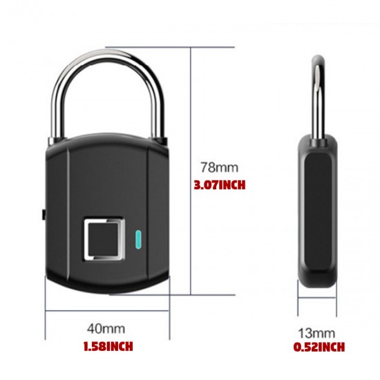 USB Smart Fingerprint Lock Anti Theft Padlock Keyless Door Luggage Case Lock USB Smart Fingerprint Lock Anti Theft Padlock Keyless Door Luggage Case Lock