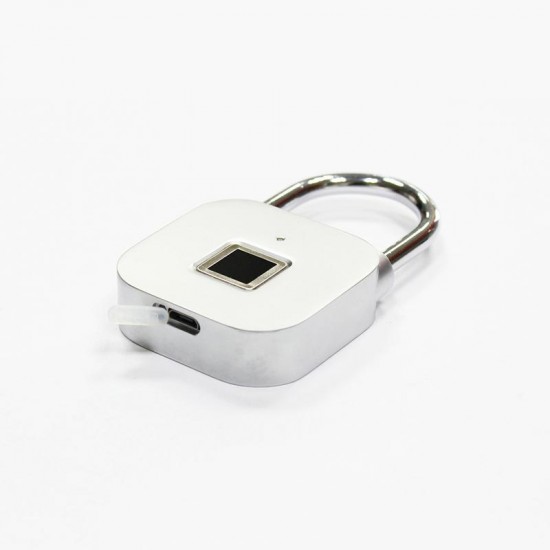 USB Smart Fingerprint Lock Rechargeable Keyless IP66 Waterproof Store Up To 39 Fingerprints for Door Luggage Padlock