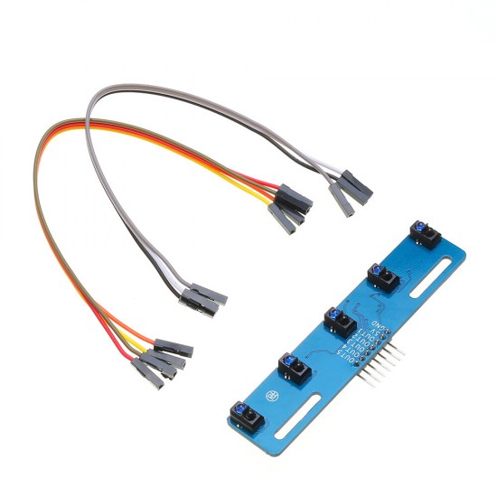10pcs 5 Channel Infrared Reflective PIR Sensor Module TCRT5000 5 Way/Road IR Photoelectric Switch Barrier Line Track Module 10pcs 5 Channel Infrared Reflective PIR Sensor Module TCRT5000 5 Way/Road IR Photoelectric Switch Barrier Line Track Module
