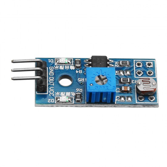 10pcs 5V/3.3V 3 Pin Photosensitive Sensor Module Light Sensing Resistor Module
