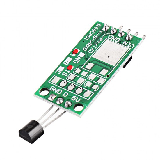 10pcs DS18B20 5V RS485 Com UART Temperature Acquisition Sensor Module Modbus RTU PC PLC MCU Digital Thermometer