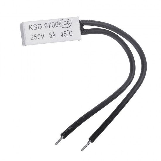 10pcs KSD9700 250V 5A 45°Plastic Thermostatic Temperature Sensor Switch NC