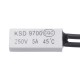 10pcs KSD9700 250V 5A 45°Plastic Thermostatic Temperature Sensor Switch NC