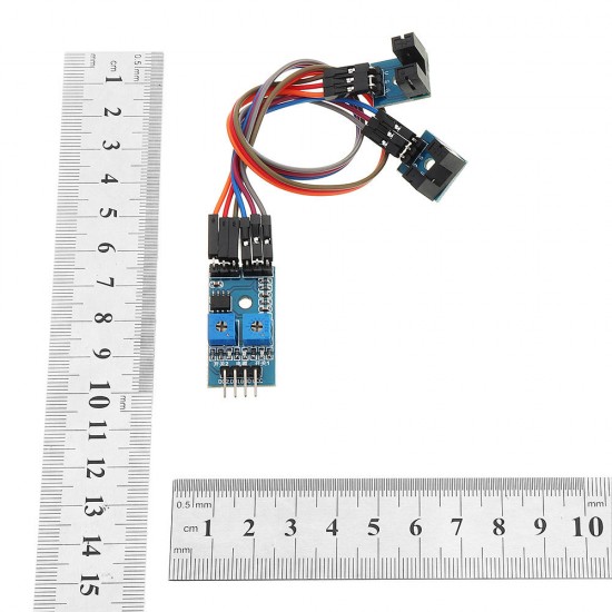 2 Channel Speed Sensor Module Counting Motor Speed Controller Measuring Slot Type Optocoupler Module