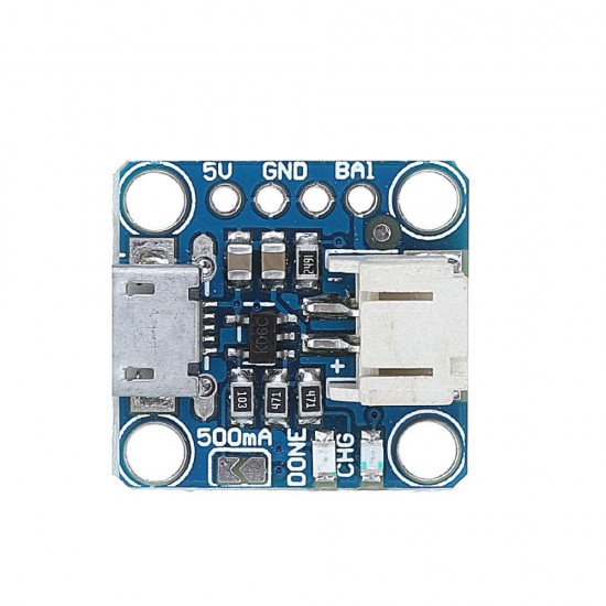 3.7V 4.2V 5V 100mA Micro-Lipo Charger USB Battery Charging Board Micro-B Connector Lithium for LiPoLiIon V1