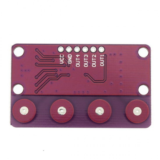 3Pcs -0401 4-bit Button Capacitive Touch Proximity Sensor With Self-locking Function Module